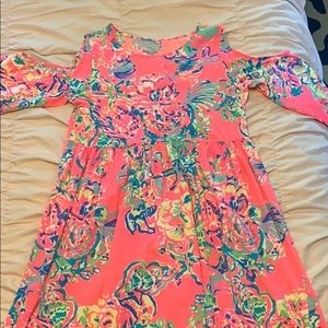 Lilly Pulitzer girls XL cold shoulder dress.